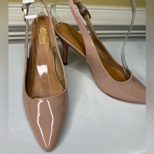 Catherine Malandrino Blush Patent Leather Slingback Pumps